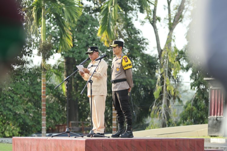 Bupati dan Kapolres Kuansing Pimpin Apel Siaga Operasi Ketupat Lancang Kuning 2026, Wujudkan Mudik Aman dan Bahagia