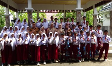 Wabup Inhil Terima Kunjungan Study Tour SDN 10 Pengalihan Keritang, Gaungkan Pendidikan Antikorupsi