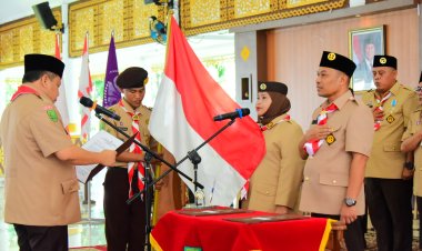 Mabicab, Kwarcab dan LPK Pramuka Bengkalis Dikukuhkan
