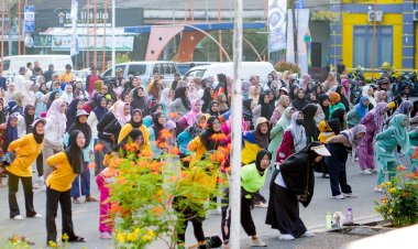 Masyarakat Sambut dengan Antusias Car Free Day di Depan Kantor BPKAD Rohil, Digelar Sesuai Arahan Bupati