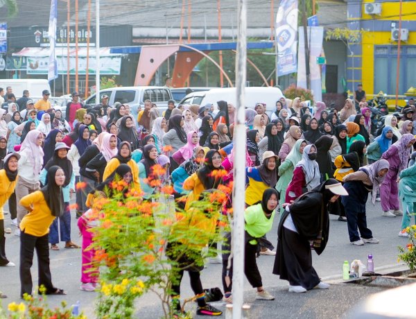Masyarakat Sambut dengan Antusias Car Free Day di Depan Kantor BPKAD Rohil, Digelar Sesuai Arahan Bupati