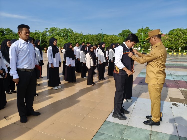 Sekda Rohil Fauzi Efrizal Pimpin Apel Pencanangan Sensus Ekonomi 2026