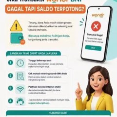 Transaksi BNI gagal transfer namun saldo berkurang langkah-langkah ini yang dilakukan